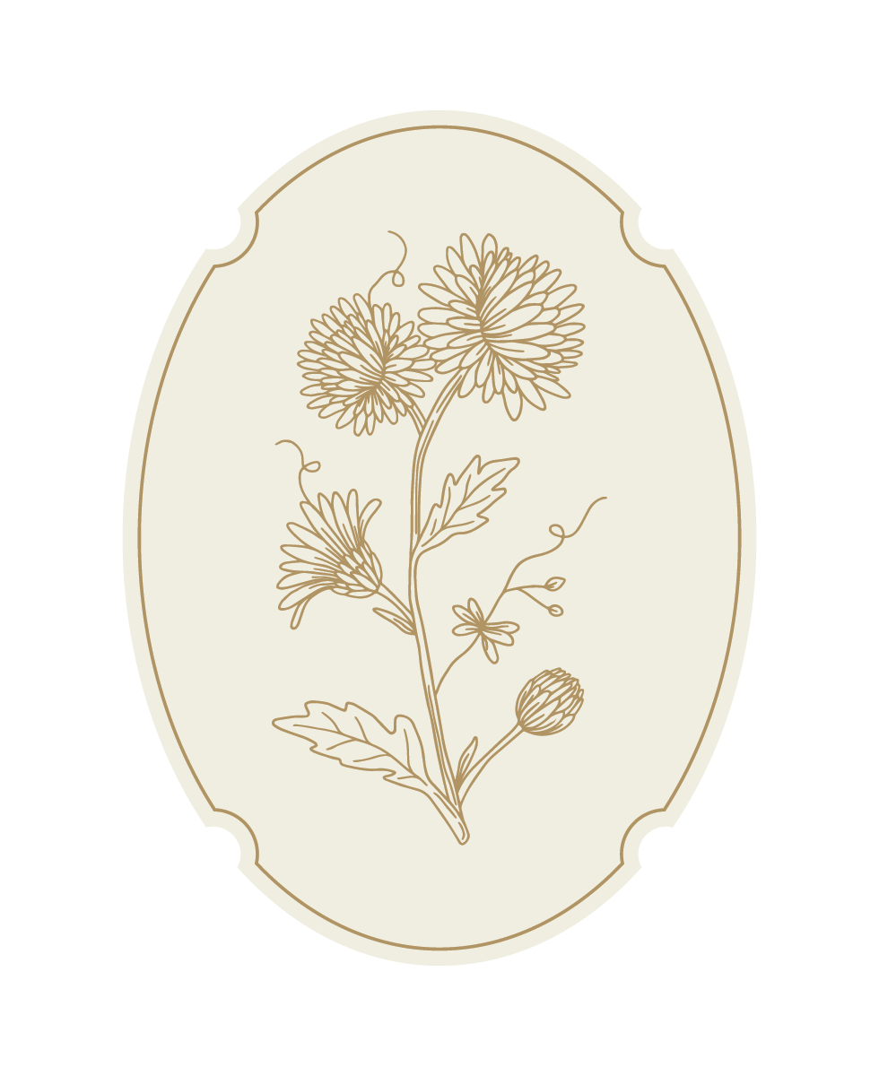 Field + Bee wildflower emblem